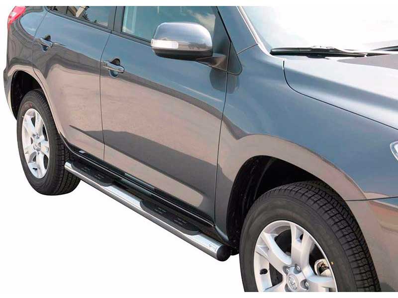 Estriberas Toyota Rav 4 09-10 Inox Tubo 76MM Estriberas Toyota Rav 4 09-10 Inox Tubo 76MM