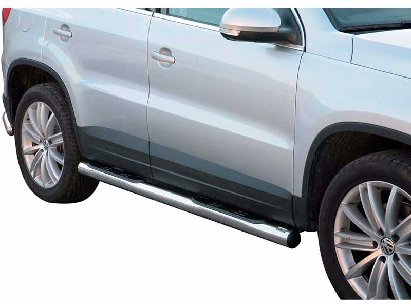 Marche Pieds VW Tiguan 08-11 Inoxydable Tube 76MM Marche Pieds VW Tiguan 08-11 Inoxydable Tube 76MM