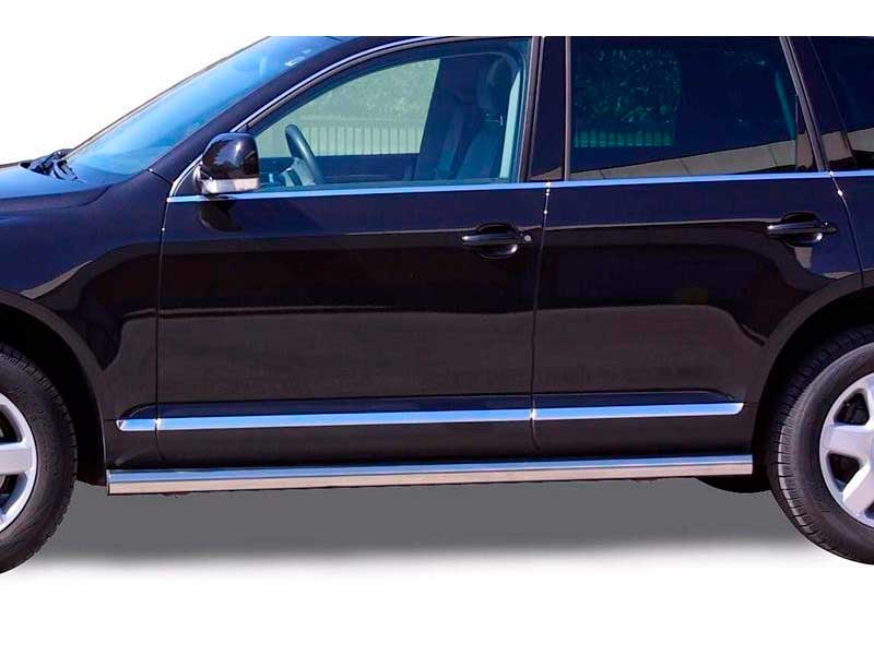 Protecciones Laterales VW Touareg 02-09 Inox Tubo 76MM Protecciones Laterales VW Touareg 02-09 Inox Tubo 76MM