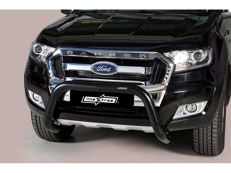 Big Bar U Ford Ranger 16-22 Inoxydable Noir 76MM Avec EC Big Bar U Ford Ranger 16-22 Inoxydable Noir 76MM Avec EC