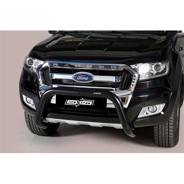 Big Bar U Ford Ranger 2012+ Inoxydable Noir 76MM Avec EC