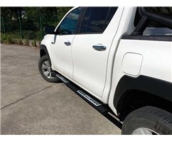 Marche Pieds Toyota Hilux Revo 2016+ DC Inoxydable Noir DSP