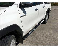 Marche Pieds Toyota Hilux Revo 2016+ DC Inoxydable Noir DSP