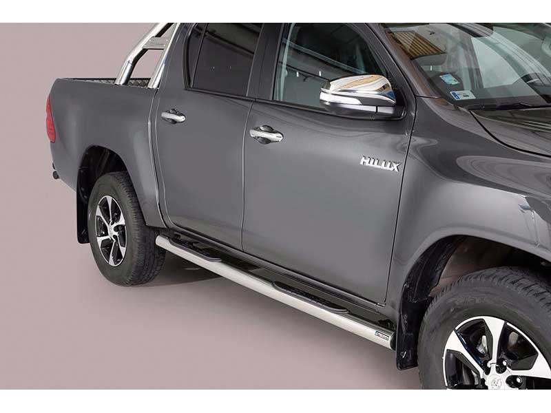 Marche Pieds Toyota Hilux Revo 2016+ DC Inoxydable Tube 76MM Marche Pieds Toyota Hilux Revo 2016+ DC Inoxydable Tube 76MM