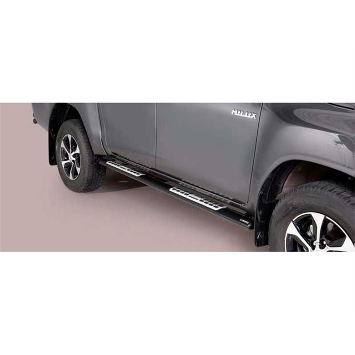 Side Steps Toyota Hilux Revo 2016+ EC Stainless Steel Black DSP