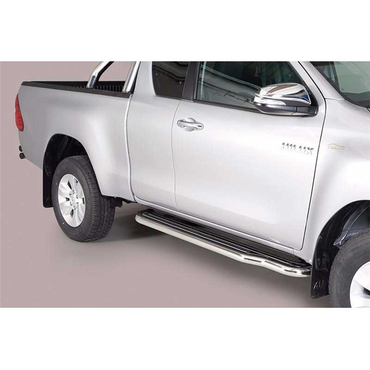 Side Steps Toyota Hilux Revo 2016+ Extra Cab Stainless Steel W/ Platform