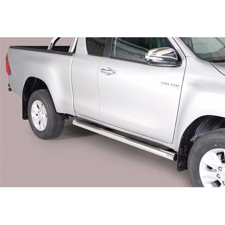 Side Steps Toyota Hilux Revo 2016+ Extra Cab Stainless Steel Tube 76MM