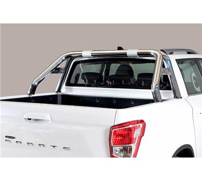 Short Roll-Bar Ssangyong Musso 2018+ Stainless Steel W/ Logo