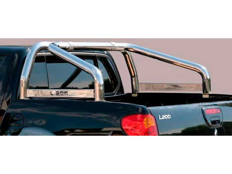 Roll-Bar Mitsubishi L200 06-09 Club Cab Inox C/ Leyenda Roll-Bar Mitsubishi L200 06-09 Club Cab Inox C/ Leyenda