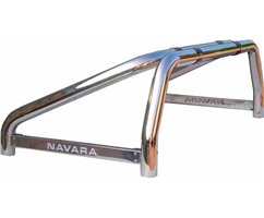 Roll-Bar Nissan Navara D40 05-10 Stainless Steel W/ Logo