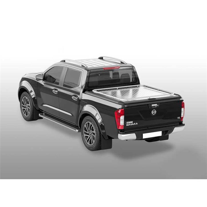 Barres De Toit Transversales OMAC Aluminium Gris Pour Nissan Navara D23 2016-2021 - Capacité 75 Kg, Pour Rails Surélevés