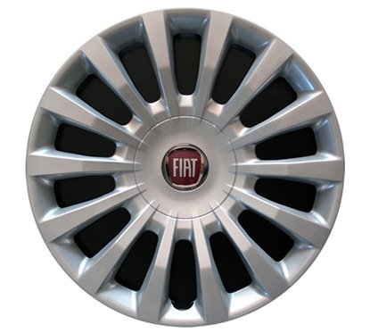 Tampões de Roda Logo Cromado 16'' para Fiat Bravo