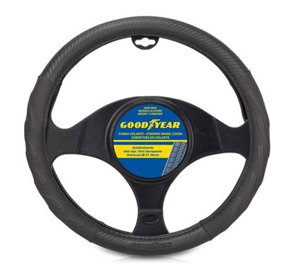 Funda Volante Negra/Carbono Slipfree 37-38 cm Goodyear