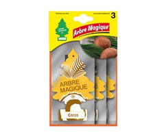 Triple Pack Tree Air Freshener-Coconut  [3UN] ARBRE MAGIQUE
