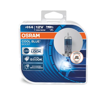 Kit 2 Lamps H4 12V 100/90W OSRAM Cool Blue Boost® HCB