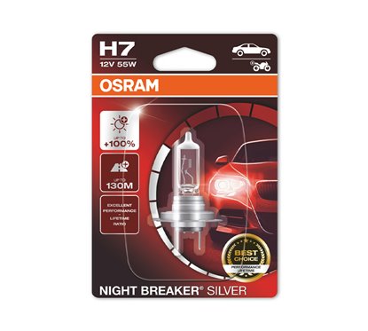 Lámpara H7 12V/55W OSRAM Night Beaker® Silver Blister