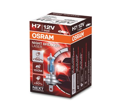 Lámpara H7 12V/55W OSRAM Night Beaker® Laser