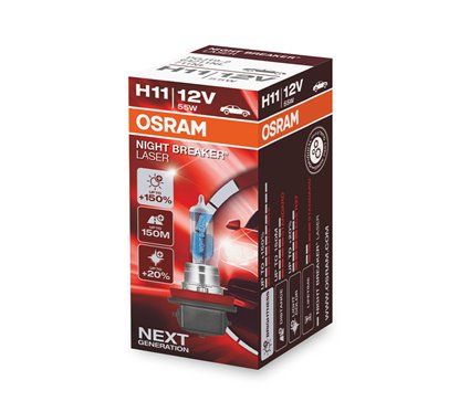 Lámpara H11 12V/55W OSRAM Night Beaker® Laser