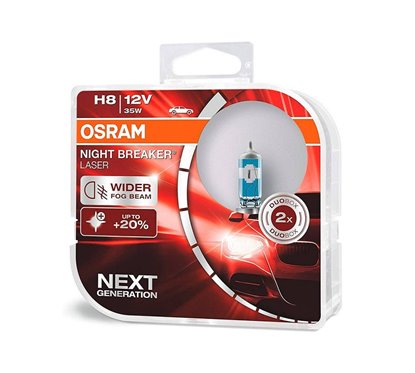 Kit 2 Lámparas H8 12V/35W OSRAM Night Beaker® Laser HCB