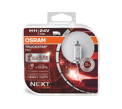 Kit 2 Lámparas H11 24V/70W OSRAM Truckstar® PRO HCB