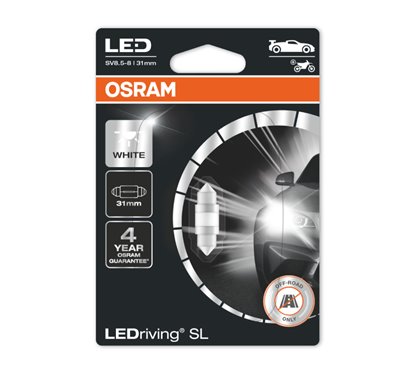 Lamp LED C5W | 31 mm 12V/1W OSRAM LEDriving® SL Blister