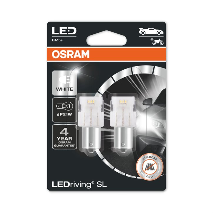 Kit 2 LED Lamps P21W 12V/1.4W OSRAM LEDriving® SL WHITE