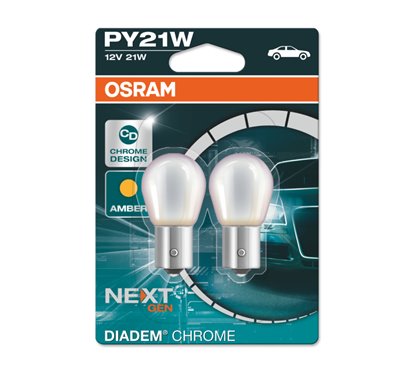 Kit 2 Lámparas PY21W 12V/21W OSRAM Diadem Chrome®