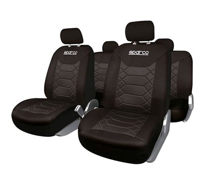 Complete Car Seat Covers Set BK Sparco Corsa Black