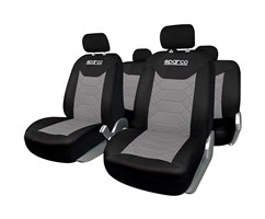 Complete Car Seat Covers Set BK Sparco Corsa Gray