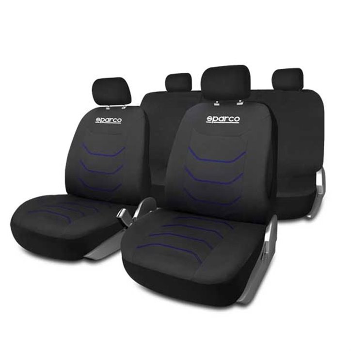 Seat Cover Kit Sparco Corsa  Black/Blue