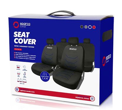 Kit Coberturas Banco Sparco Corsa Preto/Azul 