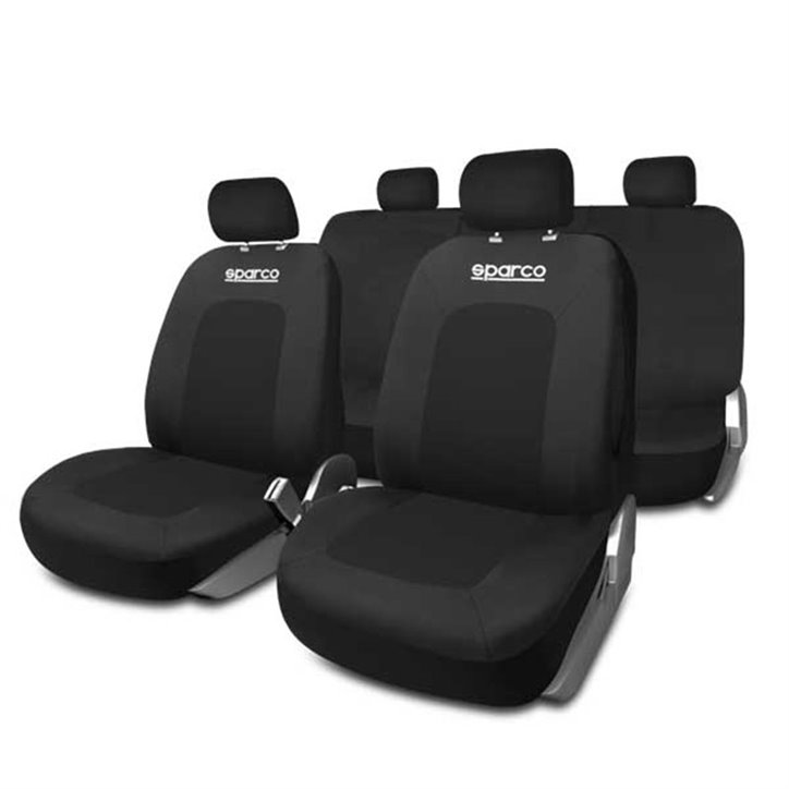 Seat Cover Kit Sparco Sport  Black