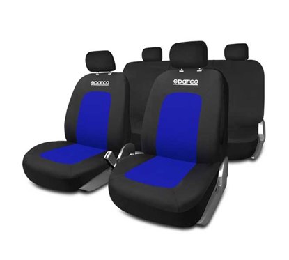 Kit Coberturas Banco Sparco Sport Preto/Azul 