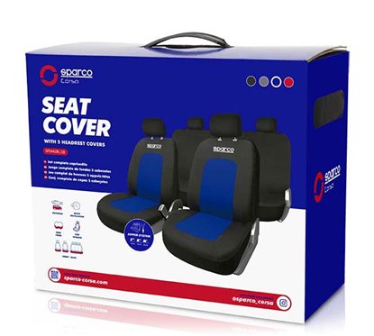 Kit Coberturas Banco Sparco Sport Preto/Azul 