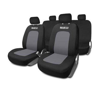 Kit Coberturas Banco Sparco Sport Preto/Cinza