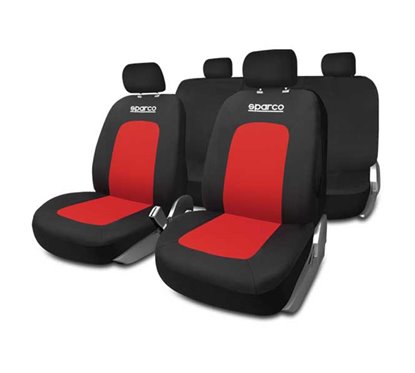 Kit Coberturas Banco Sparco Sport Preto/vermelho 