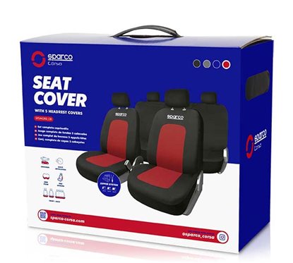 Kit Coberturas Banco Sparco Sport Preto/vermelho 