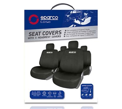 Kit Coberturas de Bancos 402 Sparco Corsa Preto