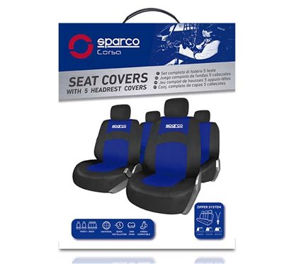 Kit Coberturas de Bancos 402 Sparco Corsa Azul