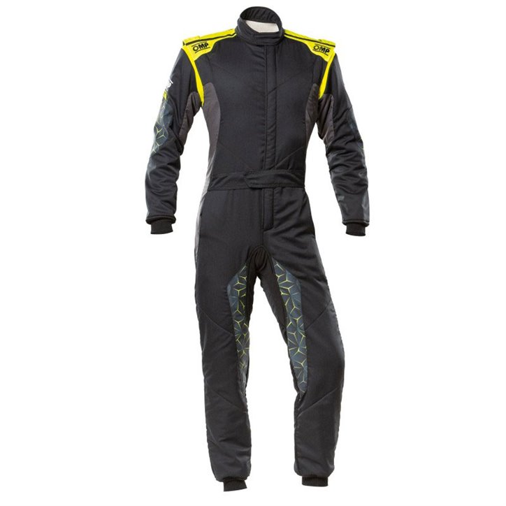 Fato Macaco Tecnica Hybrid Racing Preto/Amarelo OMP