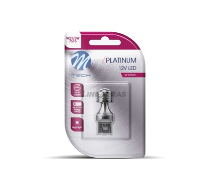 LED BULB T20 W21/5W 4LED 12-24V WHITE CANBUS