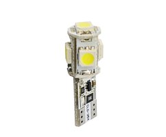 LAMPS W5W, T10, 12v 5x SMD 5050, CANBUS 1.2w