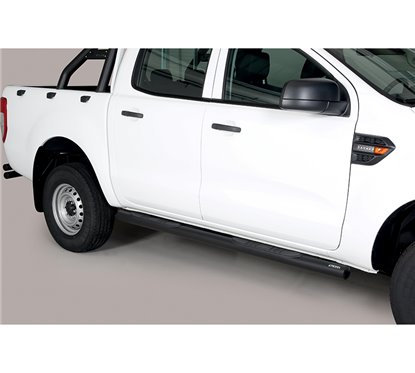 Marche Pieds Ford Ranger DC 16-22 Inoxydable Noir Tube 76MM