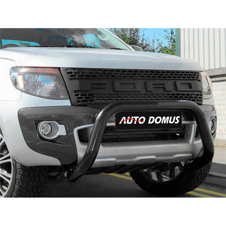 Big Bar U Ford Ranger 12-16 Inox Preto 76MM C/ EC