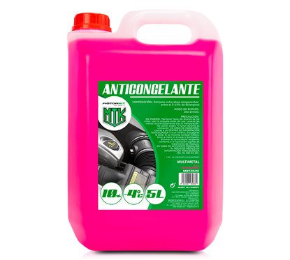 Anticongelante 5L MOTORKIT 10% Rosa OAT - Protección -4°C