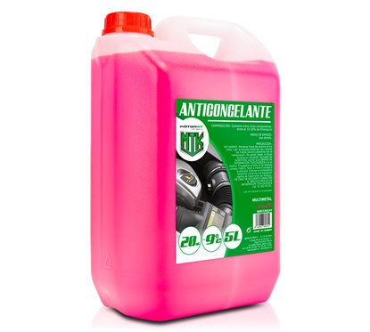 Anticongelante 5L MOTORKIT 20% Rosa OAT - Protección -9°C