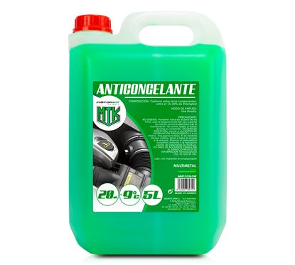 Anticongelante 5L MOTORKIT 20% Verde OAT - Protección -9°C