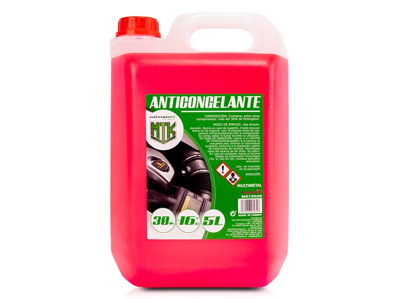 Antifreeze 5L MOTORKIT 30% Pink OAT - Protection -16°C