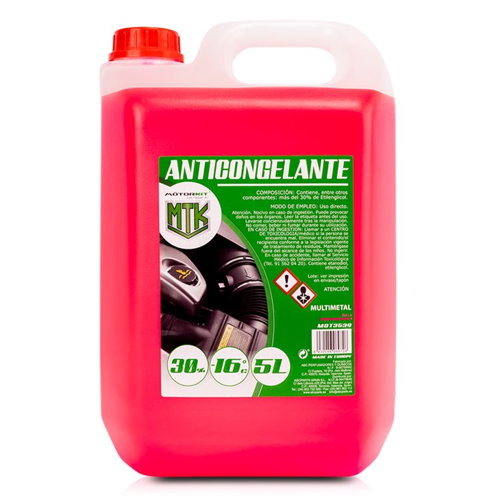 Antifreeze 5L MOTORKIT 30% Pink OAT - Protection -16°C
