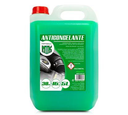 Anticongelante 5L MOTORKIT 30% Verde OAT - Protección -16°C